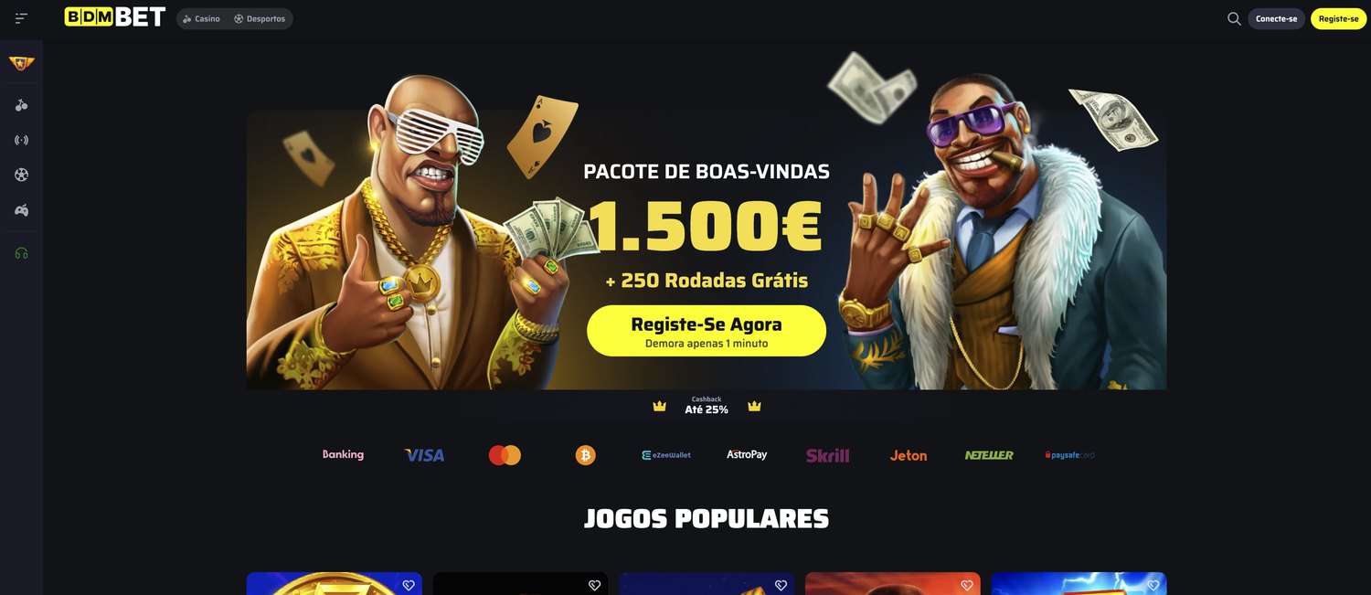 Lobby do casino móvel BDMbet